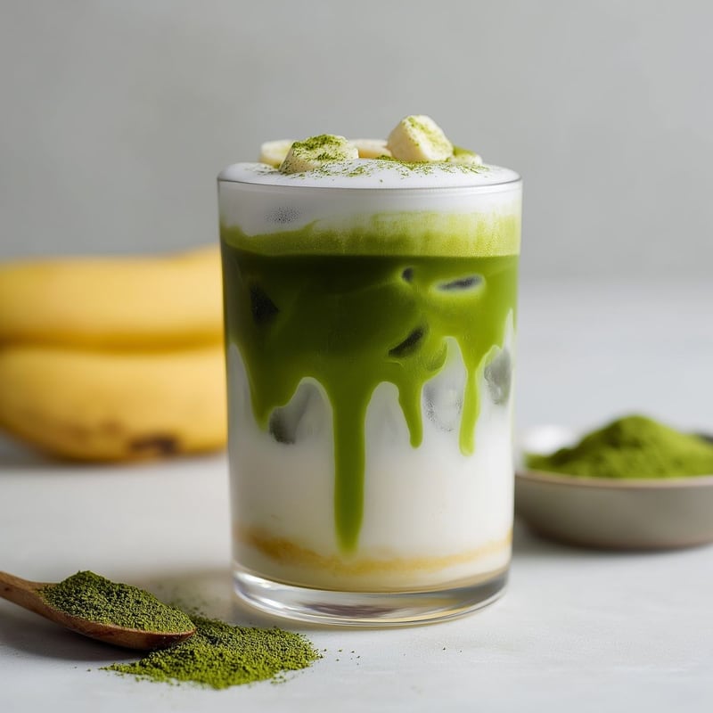 Double Banana Matcha Latte