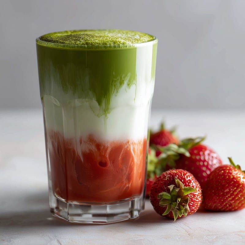 Real Strawberry Matcha Latte