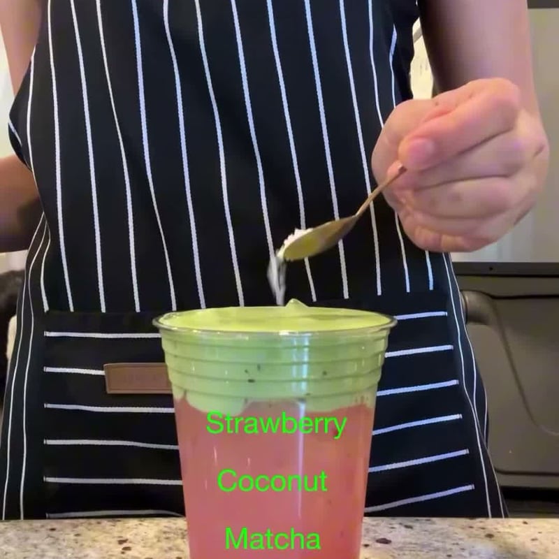 Strawberry Coconut Matcha Cloud