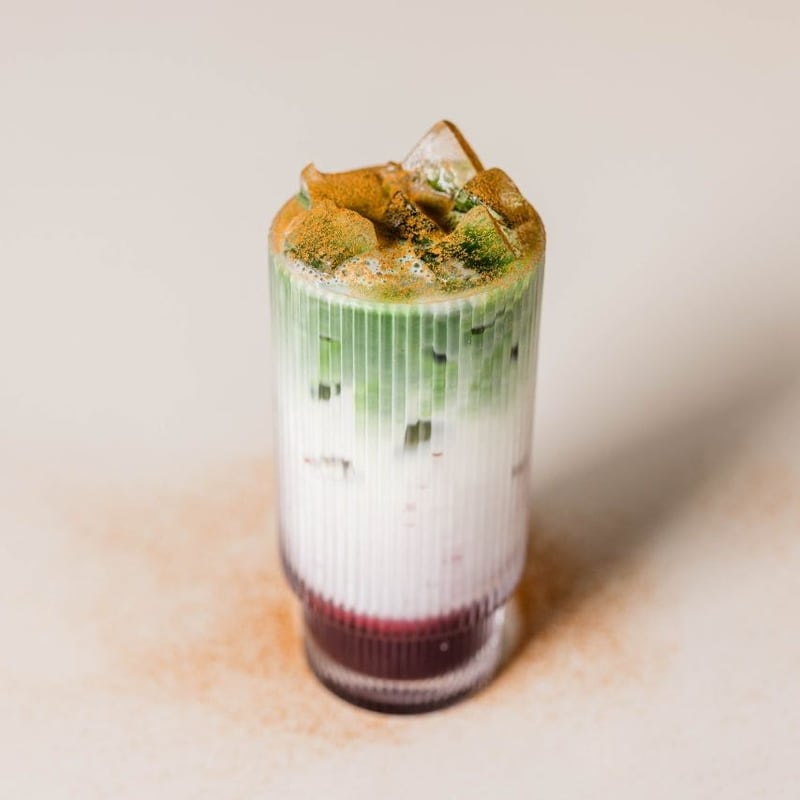 Blueberry Pie Iced Matcha