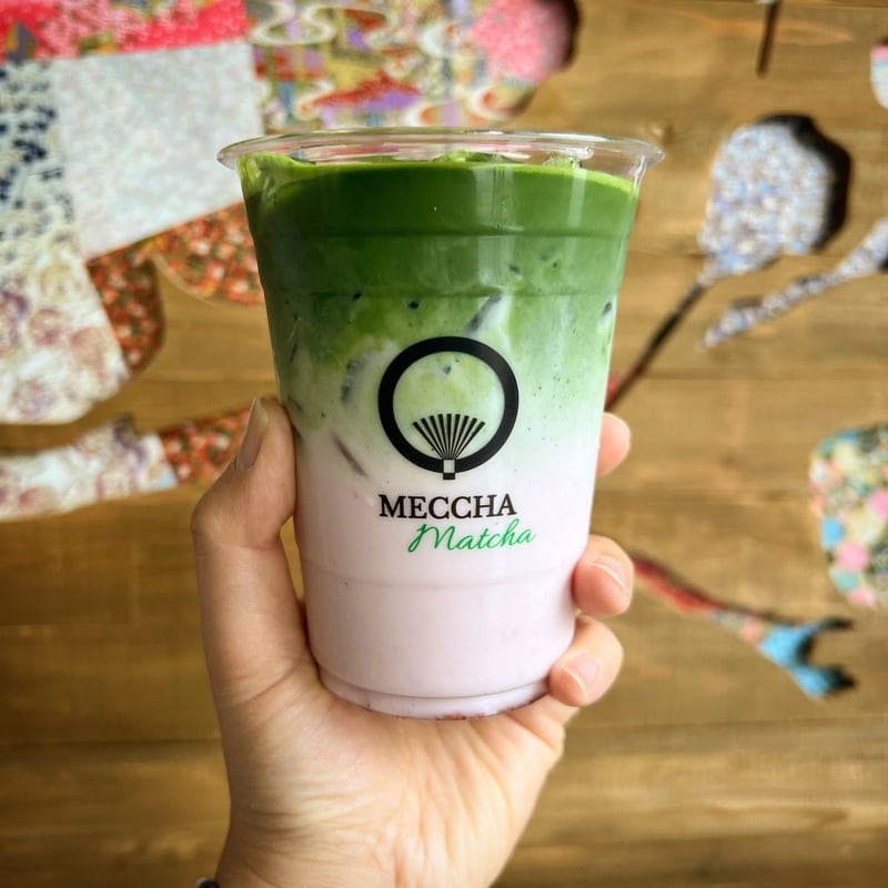 Matcha Strawberry Oat Latte