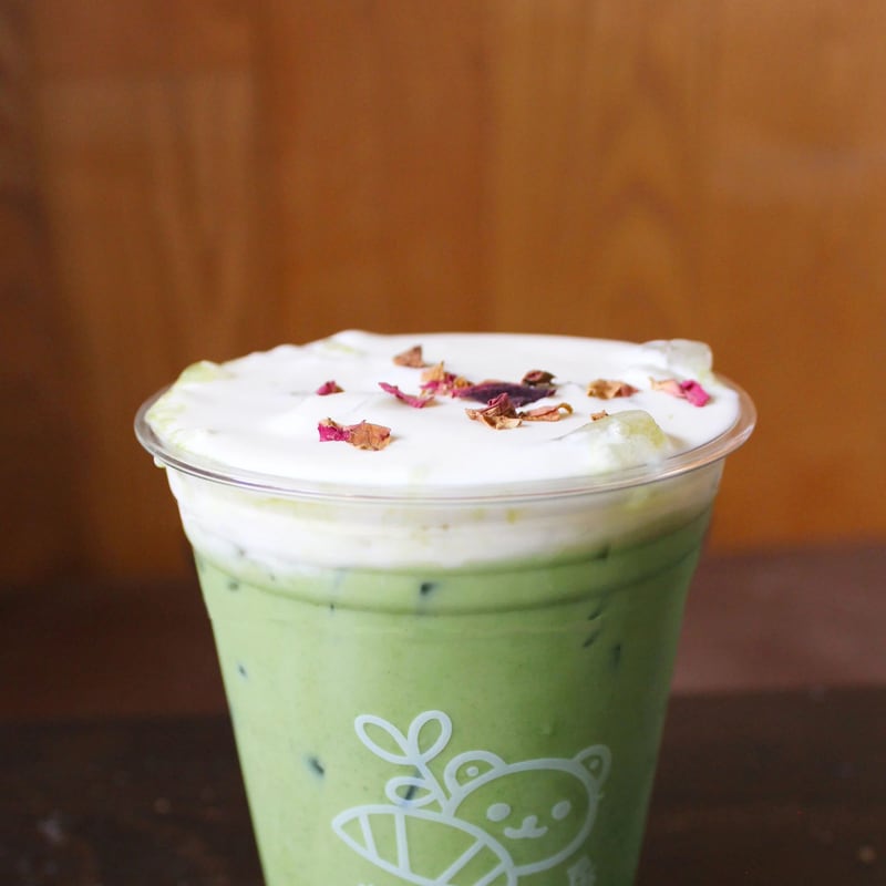 Matcha Rose Latte