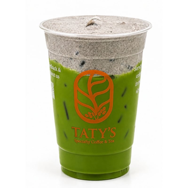 Black Sesame Matcha Latte