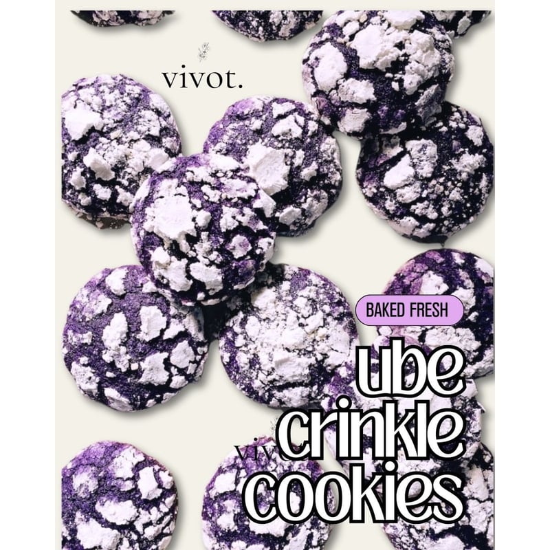 Ube Crinkle Cookie